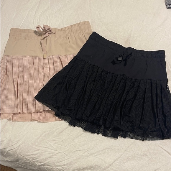 JoyLab Black and Beige Mini Skirt Duo - Picture 1 of 5
